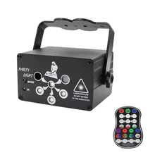  120/240 Patterns Mini Laser Projector USB Rechargeable Remote Control DJ Disco Stage Lighting Effect Dance Party Wedding Club 