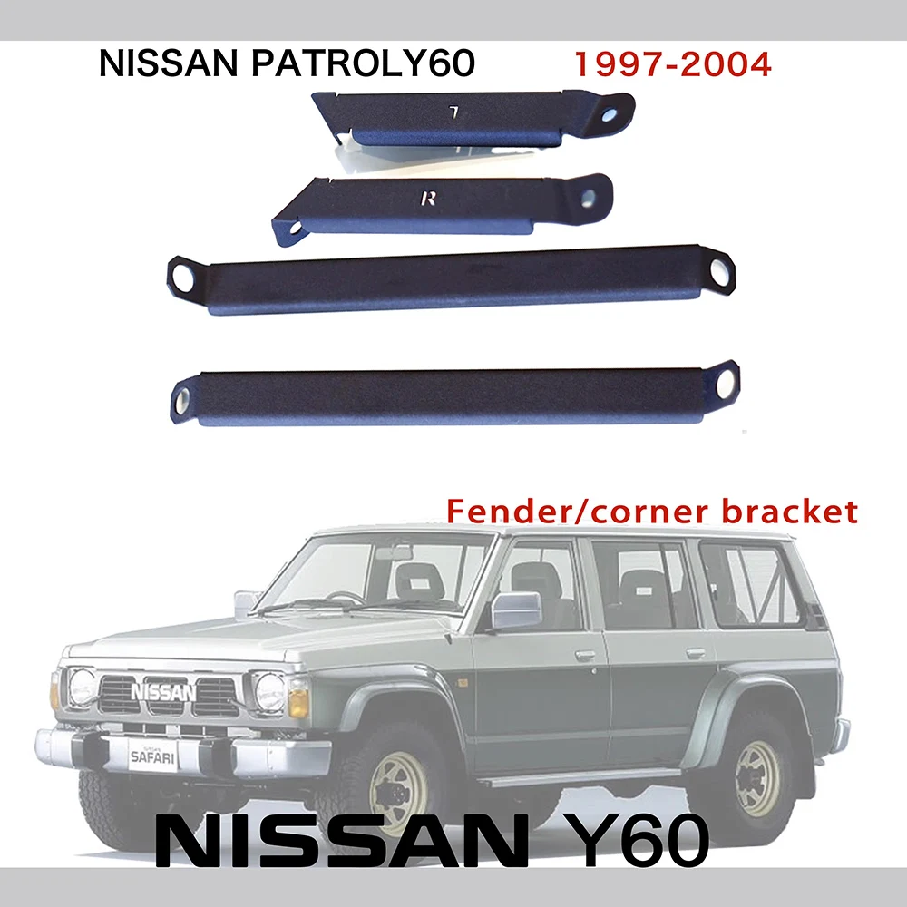 Protezione Parafango Per Nissan Patrol Y60 Paraurti Anteriore Staffa Di Rinforzo Angolare Patrol Y60 Accessori Di Rinforzo Parafango