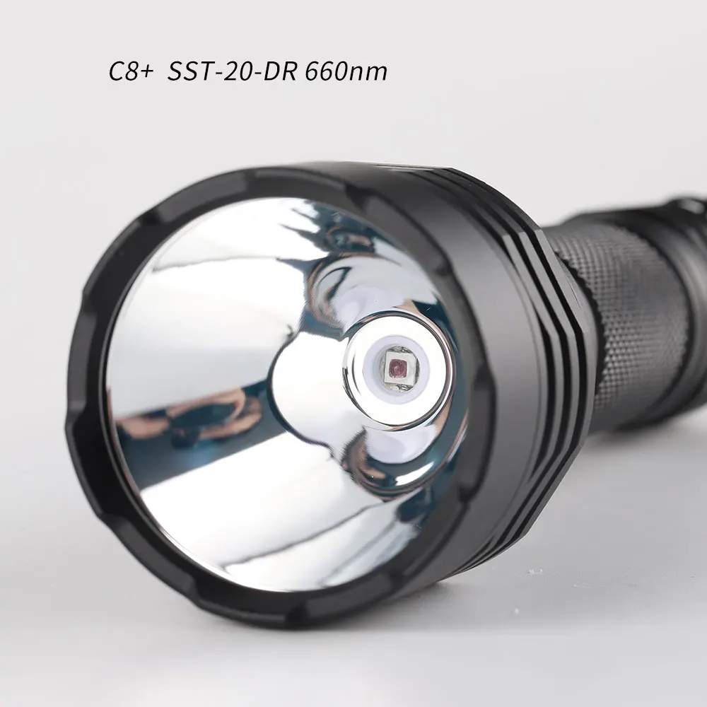 LED Flashlights Convoy C8+ with KR CSLNM1.23 SST-20-DR red light 18650 flashlight 12groups led flashlights,led flashlight,led torch light