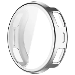 Premium Soft TPU Plated All - Around Protective Watch Shell - Active 3 Premium (Silver)