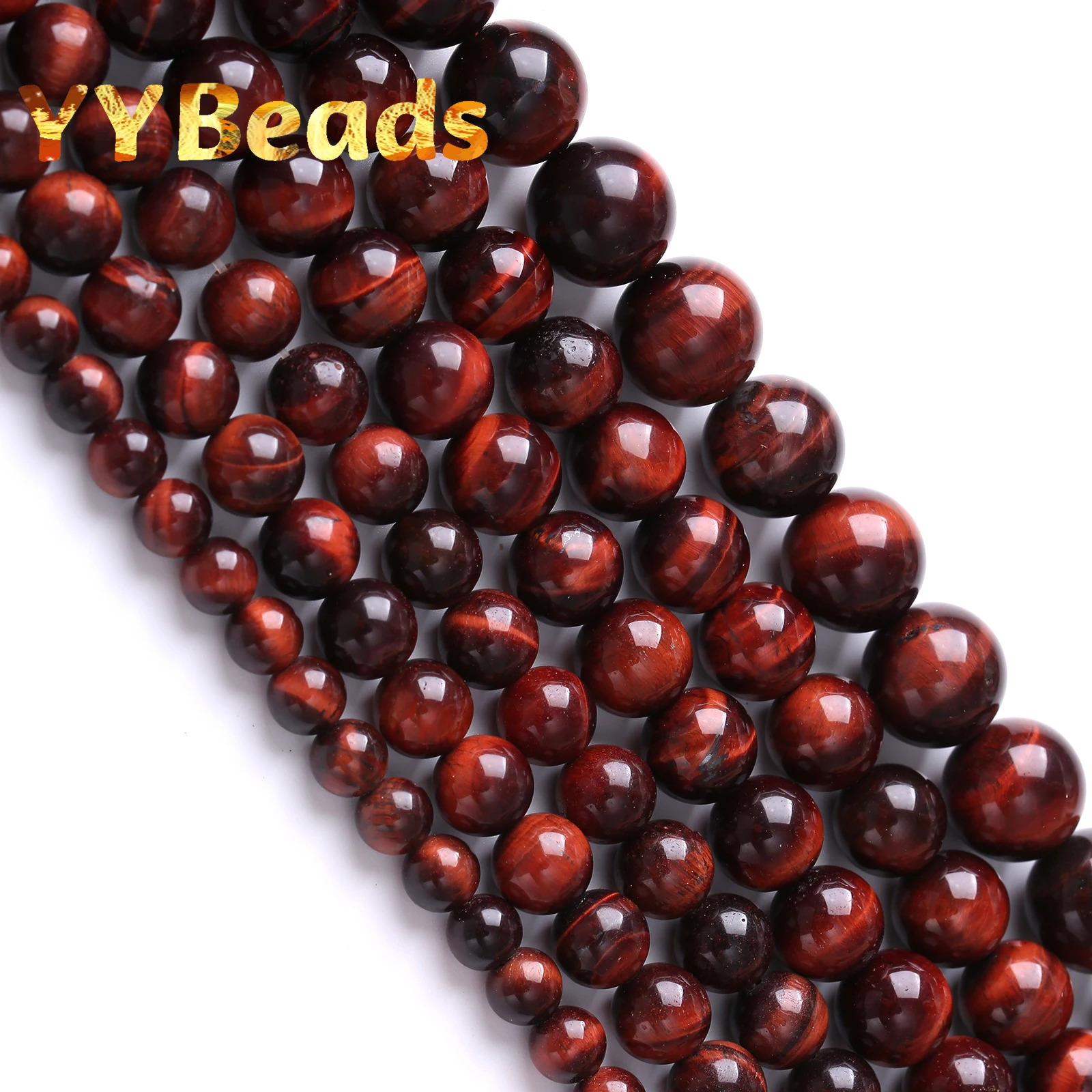 4A Natural Red Tiger Eye Stone Perline Allentate Rotonde Per La Creazione Di Gioielli Crystal Energy Healing Power Stone Beads Bracciali Fai Da Te 15"
