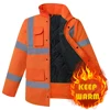 Reflective Winter Jacket Men High Visibility Hi Vis Workwear Jacket Waterproof Windproof Safety Construction Worker Clothes Men 3