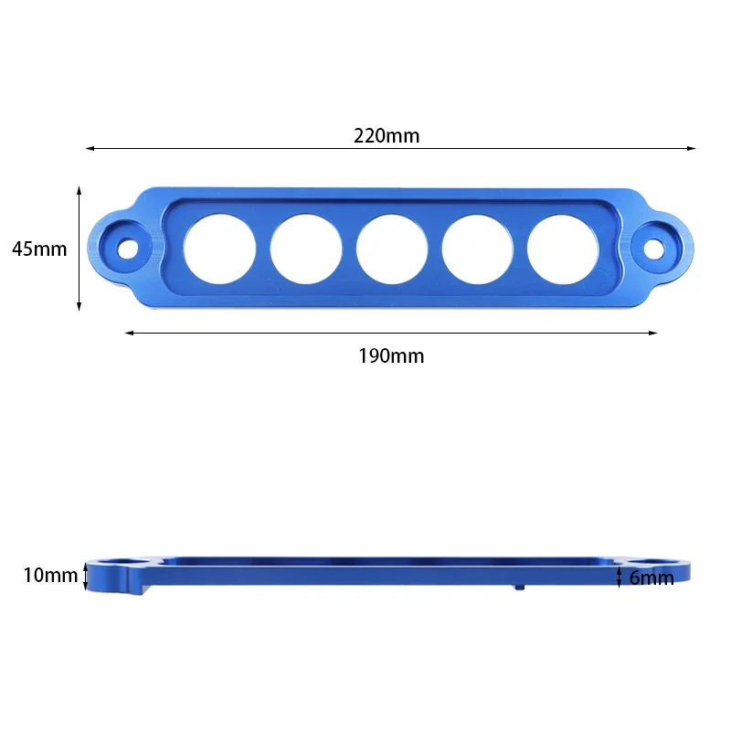 220mm Universal Car Battery Tie Down Brace Aluminum Alloy Battery Tie Down Hold Bracket 5 Pole Fixed Clip Bracket