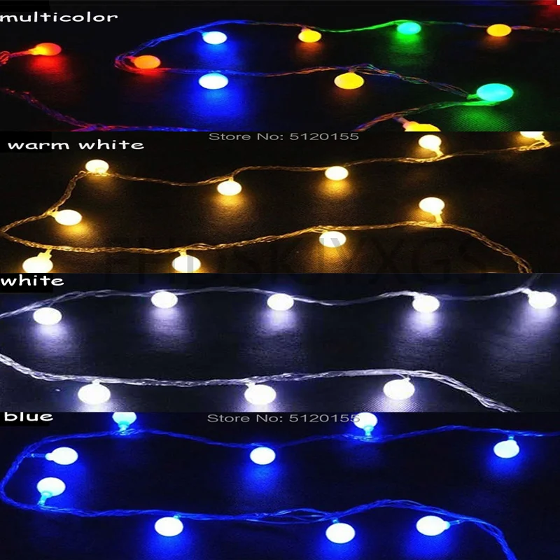 3M 5M 10M Battery USB Operated Cherry Balls LED String Festoon Fairy Lights Wedding Christmas Garland Outdoor Room Decoration