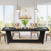 70.87-Inch Dining Room Table: Wood Large Dining Table for 6-8 People, Rectangular Farmhouse Kitchen Table with Solid 1