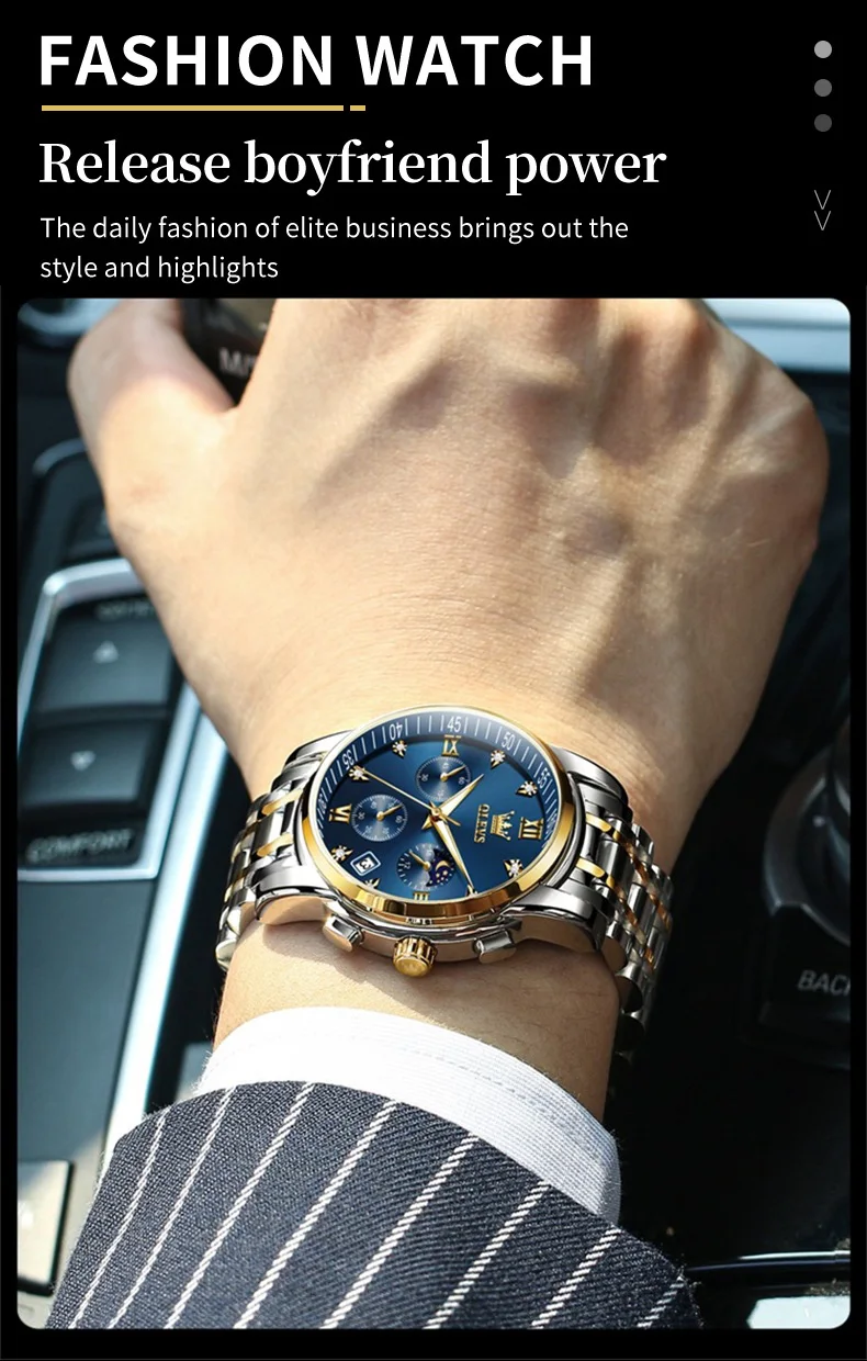 OLEVS 2858 Men's Watch - Strap detail