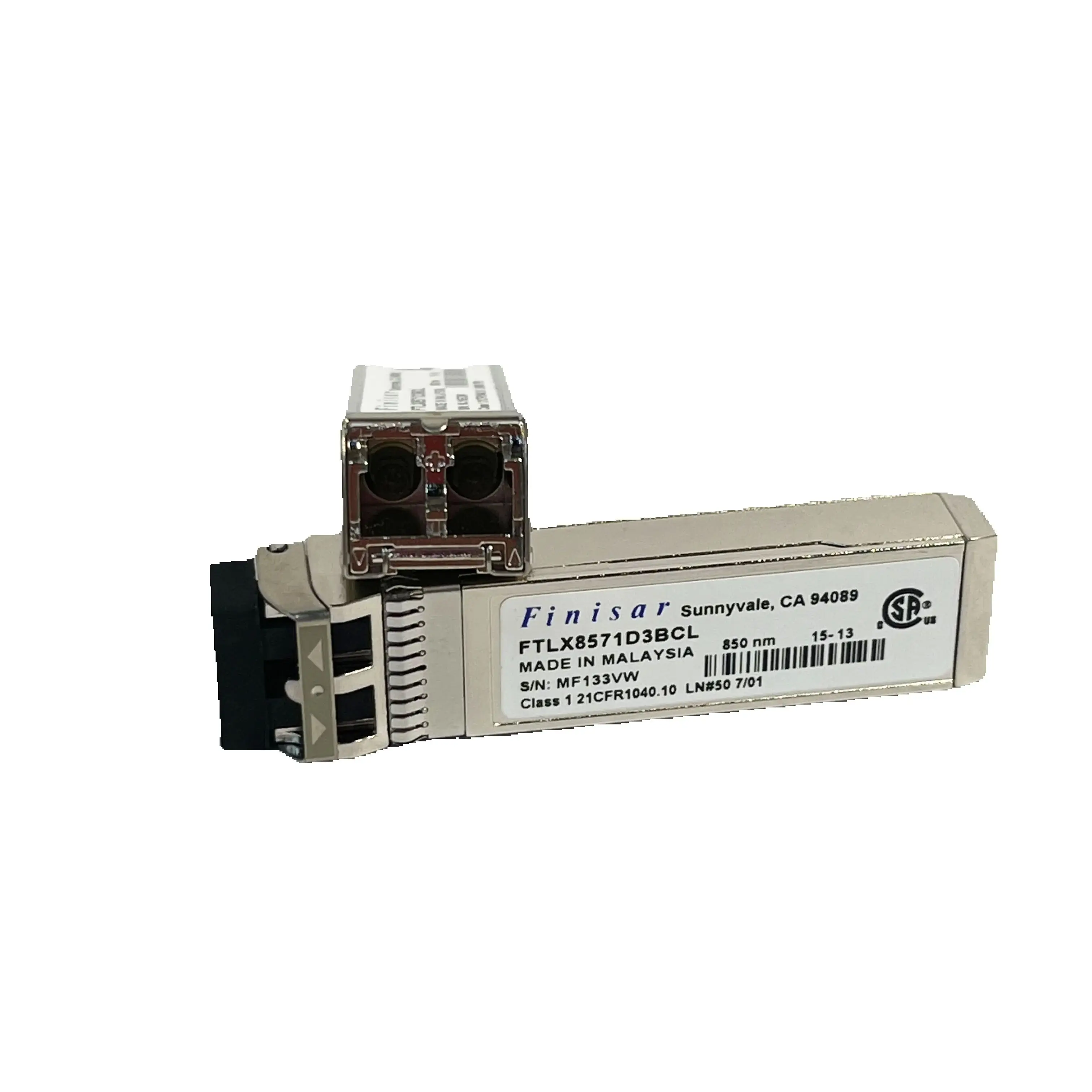 Finisar 10GbE SFP-10G-SR 10GBASE-SR FTLX8571D3BCL Optic Transceiver Module 850nm Optical Transceiver Module