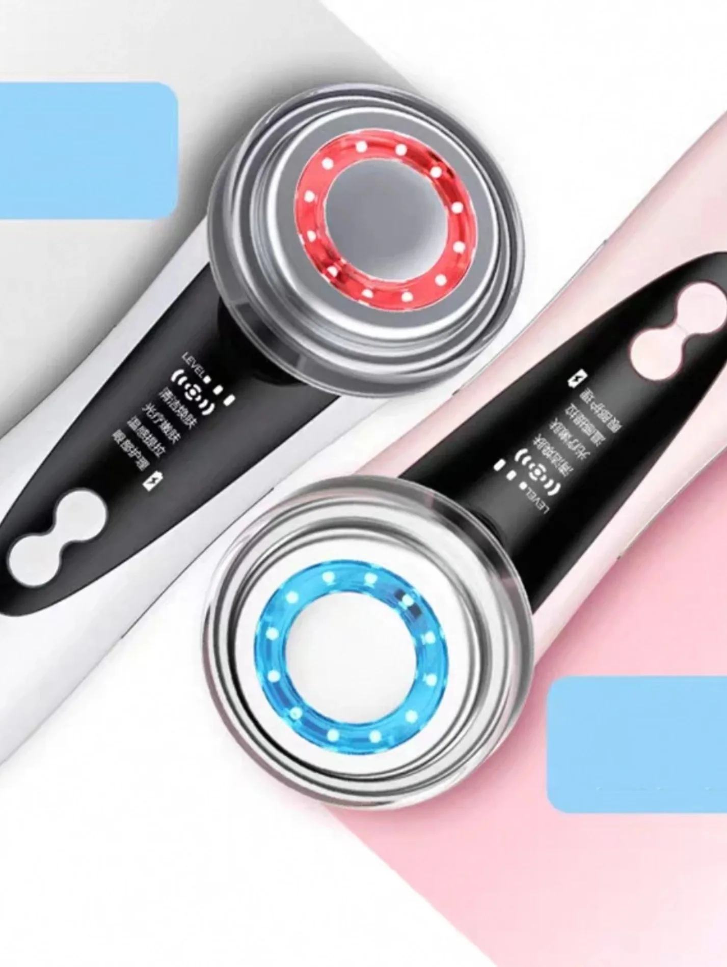 5-In-1 Facial Massager: LED Light Therapy, Eye Care, Skin Smoothing, USB Rechargeable