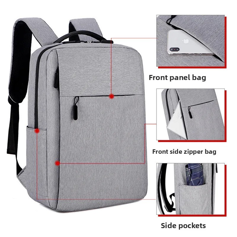 Business Travel Backpack Nylon Material Male Female Universal Casual Sports Bag with USB Port Luggage Capacity 20-35L
