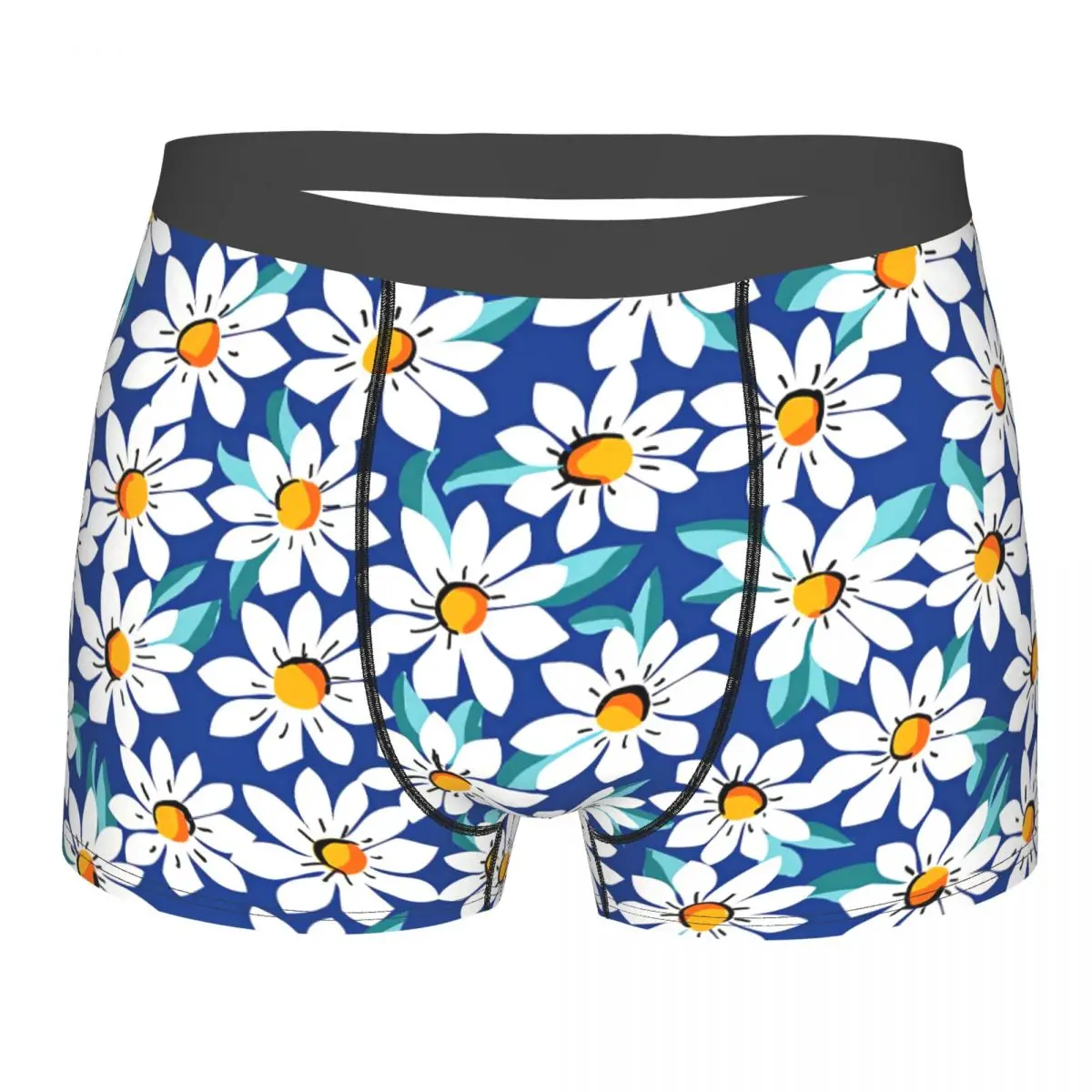 Beautiful Chamomile Flowers Seamless Pattern Underpants Breathbale Panties Male Underwear Print Shorts Boxer Briefs