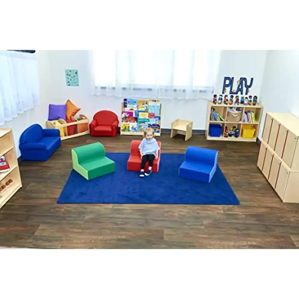 Trio Cozy Kids Chairs Flexible Seating Classroom Furniture Preschool 3-Pack Adorable Reading Nook Bright Colors Easy to Clean 2