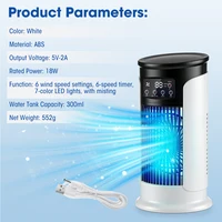 Ventilateur de climatisation portable 3 en 1 avec humidificateur, 6 vitesses de ventilation, refroidissement rapide, brumisateur pour la maison, le bureau, la cuisine, le bureau à domicile 5