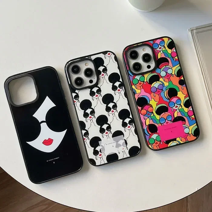 

2.0 Version Acrylic Upgrade Border Sunglasses Lady Phone Case Cover for IPhone 11 12 13 14 15 Pro Max Case for IPhone 15 Pro Max