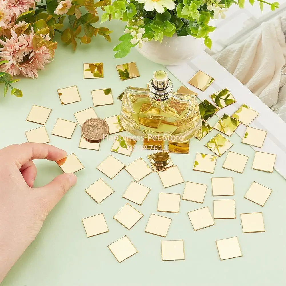 Raindrop/Round/Square/Triangle/Heart/Leaf Shape Craft Mirror Stickers Acrylic Mini Mirror DIY Art Wall Decorations 100pcs Mirror Wall Sticker Acrylic Wall Sticker Wall Sticker