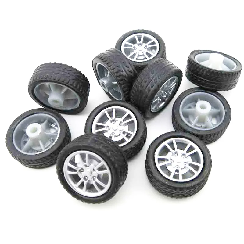 Plastic Toy Tires Axles Rubber Tires Model Car Rubber Tires Model Plastic 10pcs Aliexpress