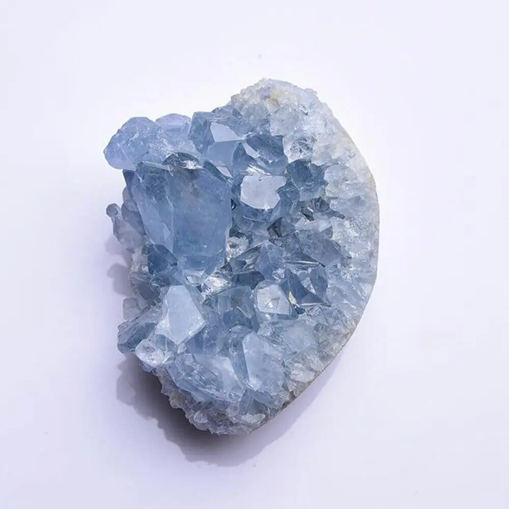 

1 шт., необработанный натуральный синий келестит, Кристальный кластер, лечебный друз, геодовый образец, подарок