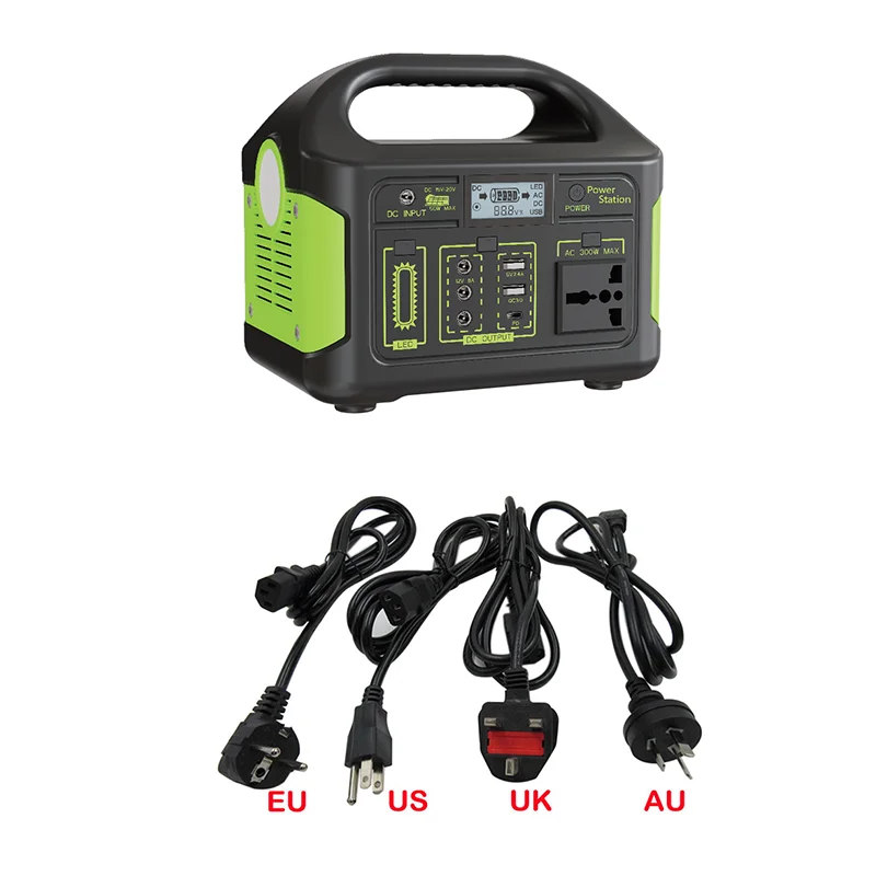 Portable Solar Generator 300W 256Wh 204Wh with LifePo4 Battery 220V 100V Mobile