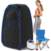 Foldable Steam Sauna, Portable Sauna for Home, Sauna Tent Sauna Box with 2.6L Steamer, Remote Control, Folding Chair, 9 Levels 1