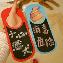 

Door panel mini blackboard signature board Double-sided wooden signboard entrance small objects Door handle decoration