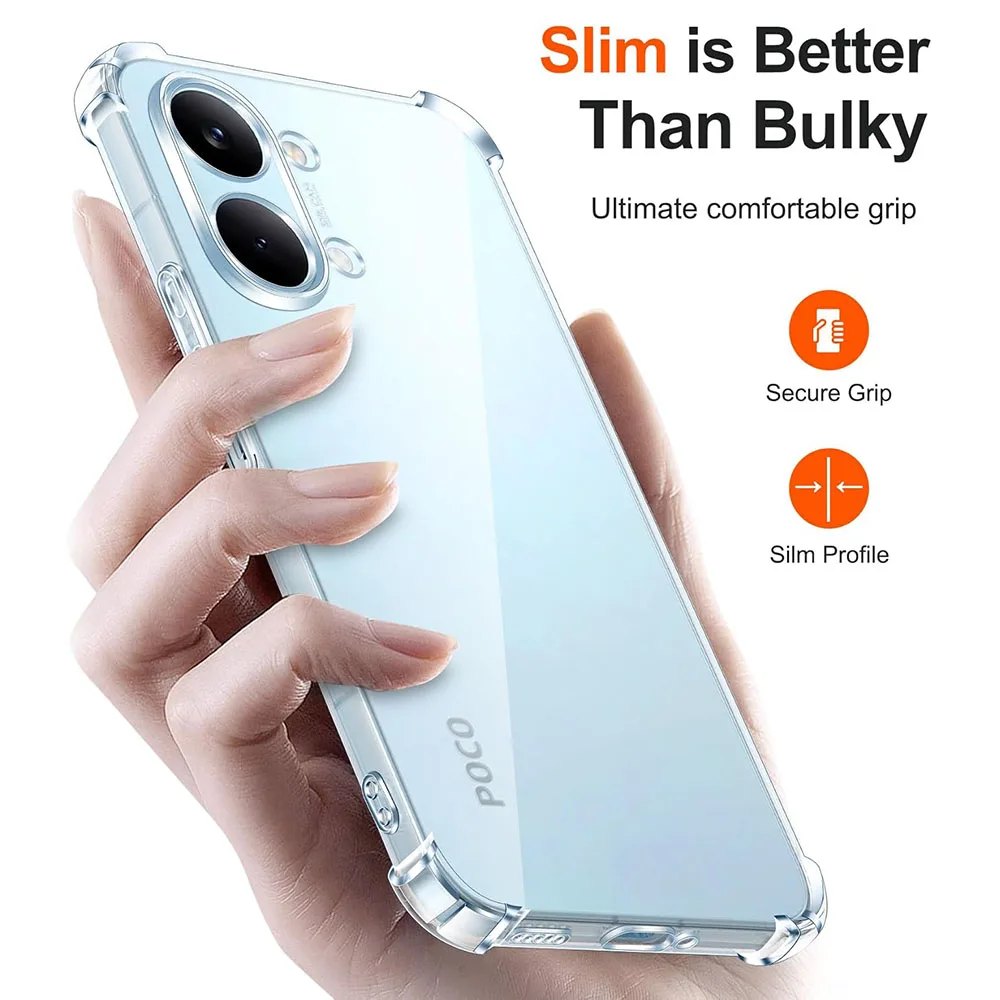 Ultra-Thin Transparent Shockproof Silicone Case Cover