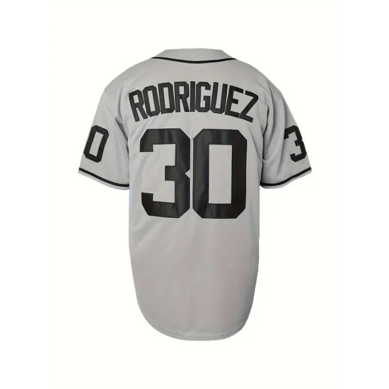 Movie The Sandlot Legends Benny Rodriguez #30 YEAH-YEAH #11 Baseball Jersey Mens Loose Shirt LOGO Sewing Embroidery 3