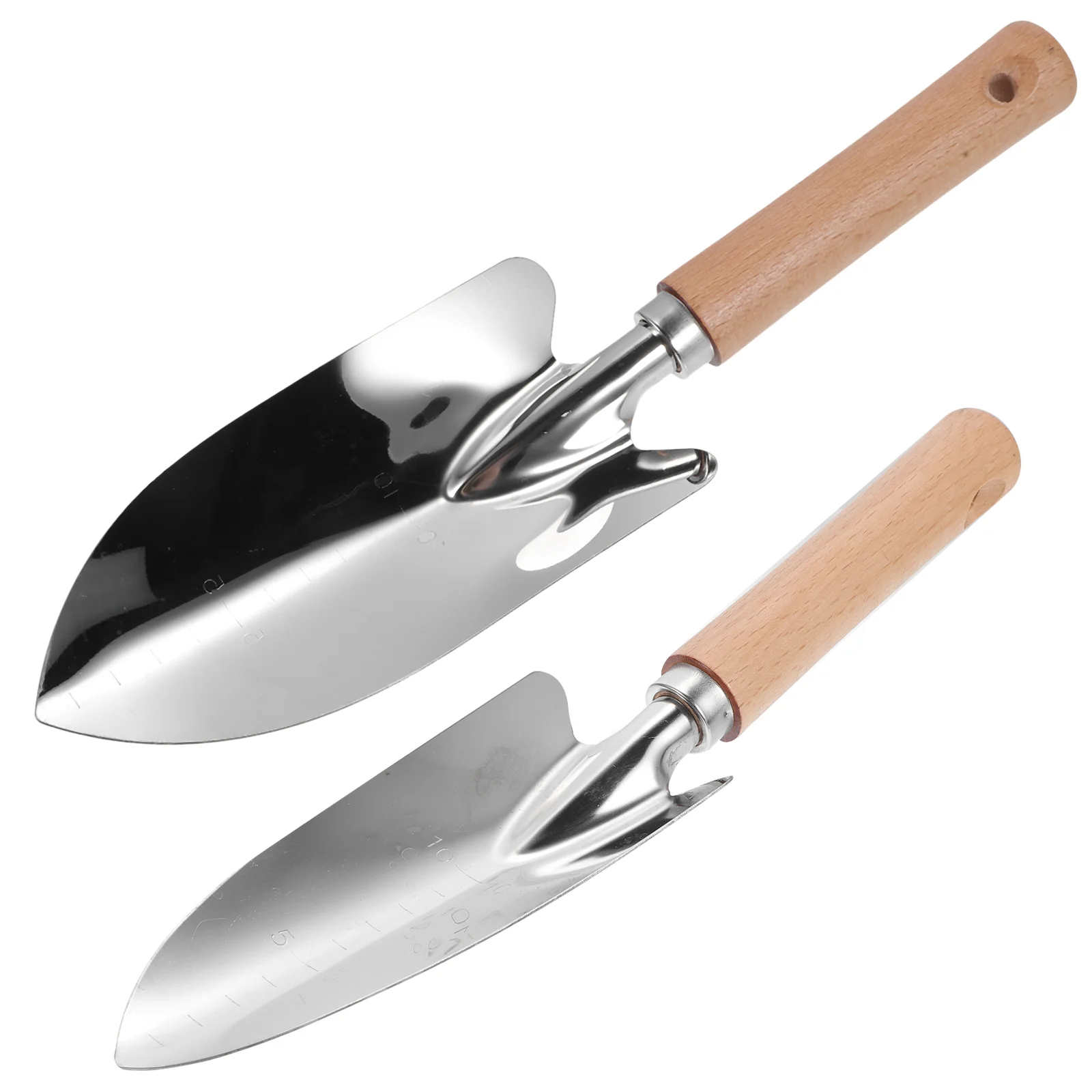 2 Pcs Tool Garden Trowel Outdoor Digging Bonsai Tools for Weeding Wooden Yard Soil Spade Small Child Flowerpot