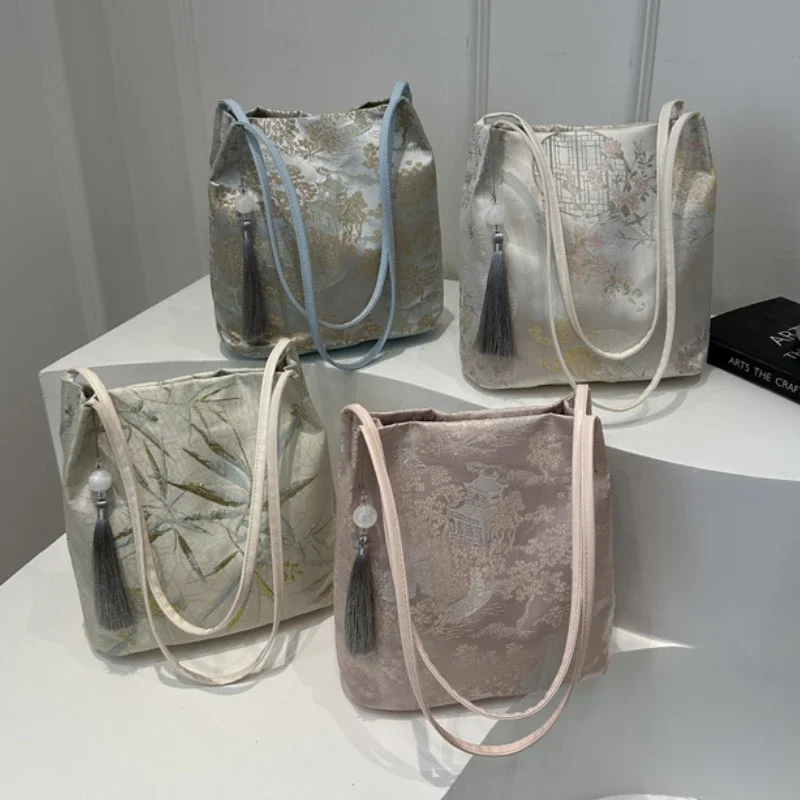 Women's Shoulder Bags New Chinese Style Temperament Elegant Advanced Retro Tote Bag Fashion Large Capacity All-match Handbags