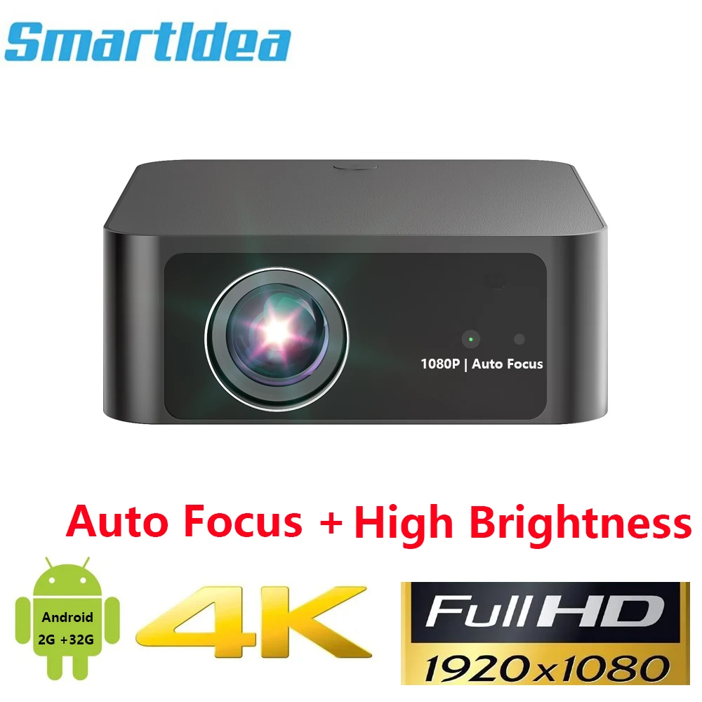 Smartldea New Arrive Full HD Projector 1000 ANSI 1080P High Brightness home cinema Projector For Home Theater Office Meetings