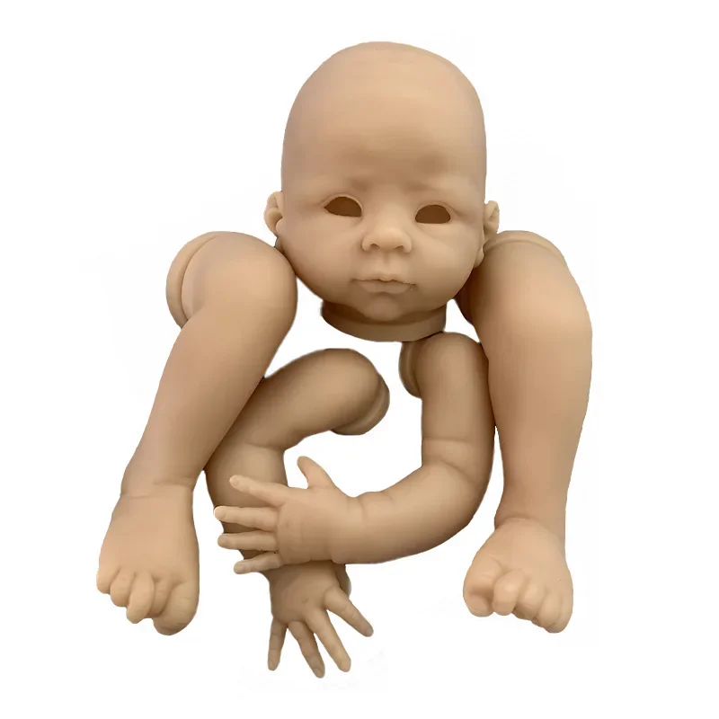 20 인치 도색되지 않은 실물 같은 다시 태어난 인형 키트 천 몸 수제 비비  인형 어린이 생일 선물