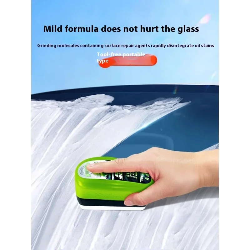 New Car Glass Oil Film Remover Automotive Glass Sponge Cleaning Brush Front Inner Windshield Oil Film Cleaner Clean Towel