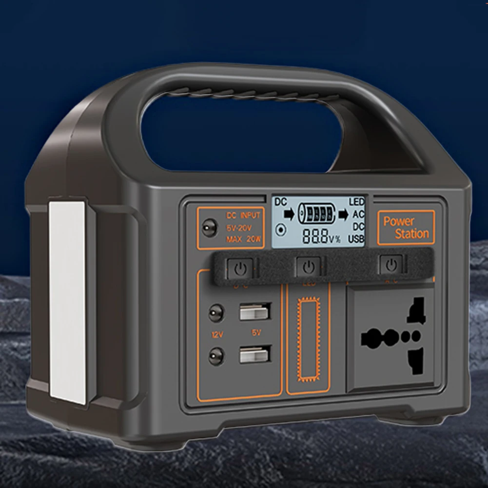 Description Picture 5 of itemPortable Solar Power Station Power Generator 100W 110V/220V 24000mAh LED Light Emergency Solar Power Bank for Outdoor Camping