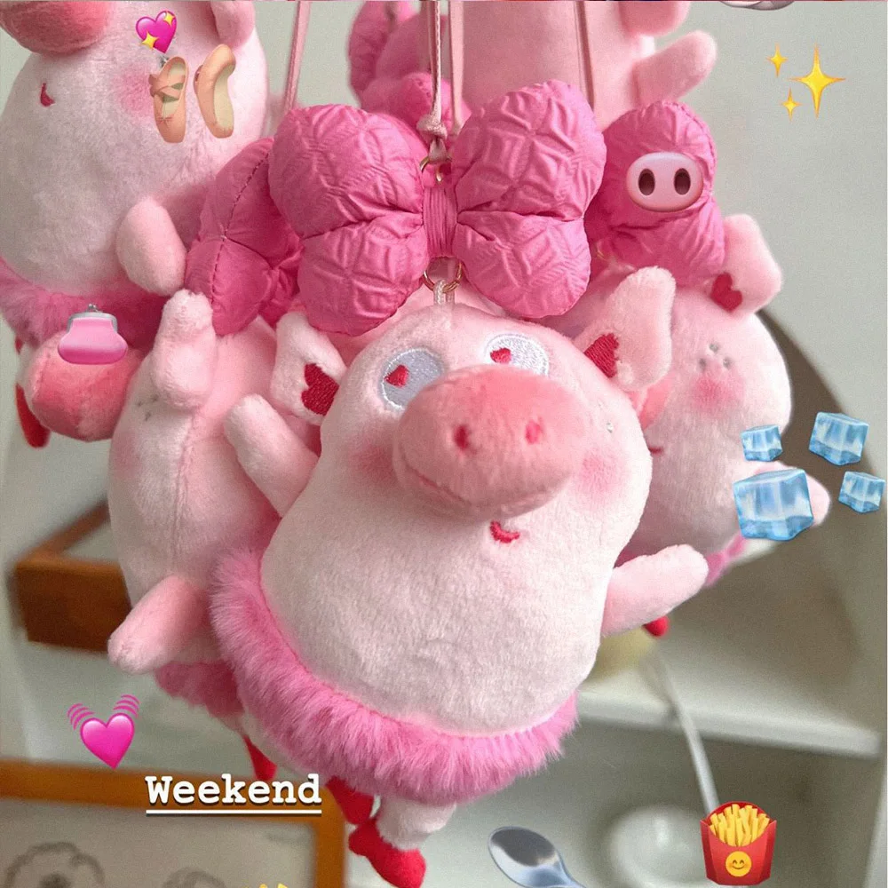 

Pink Piggy Dancing Ballet Funny Plush Doll Cute Backpack Pendant Keychain Pendant Girl Doll Girl's Birthday Gift Christmas Gift