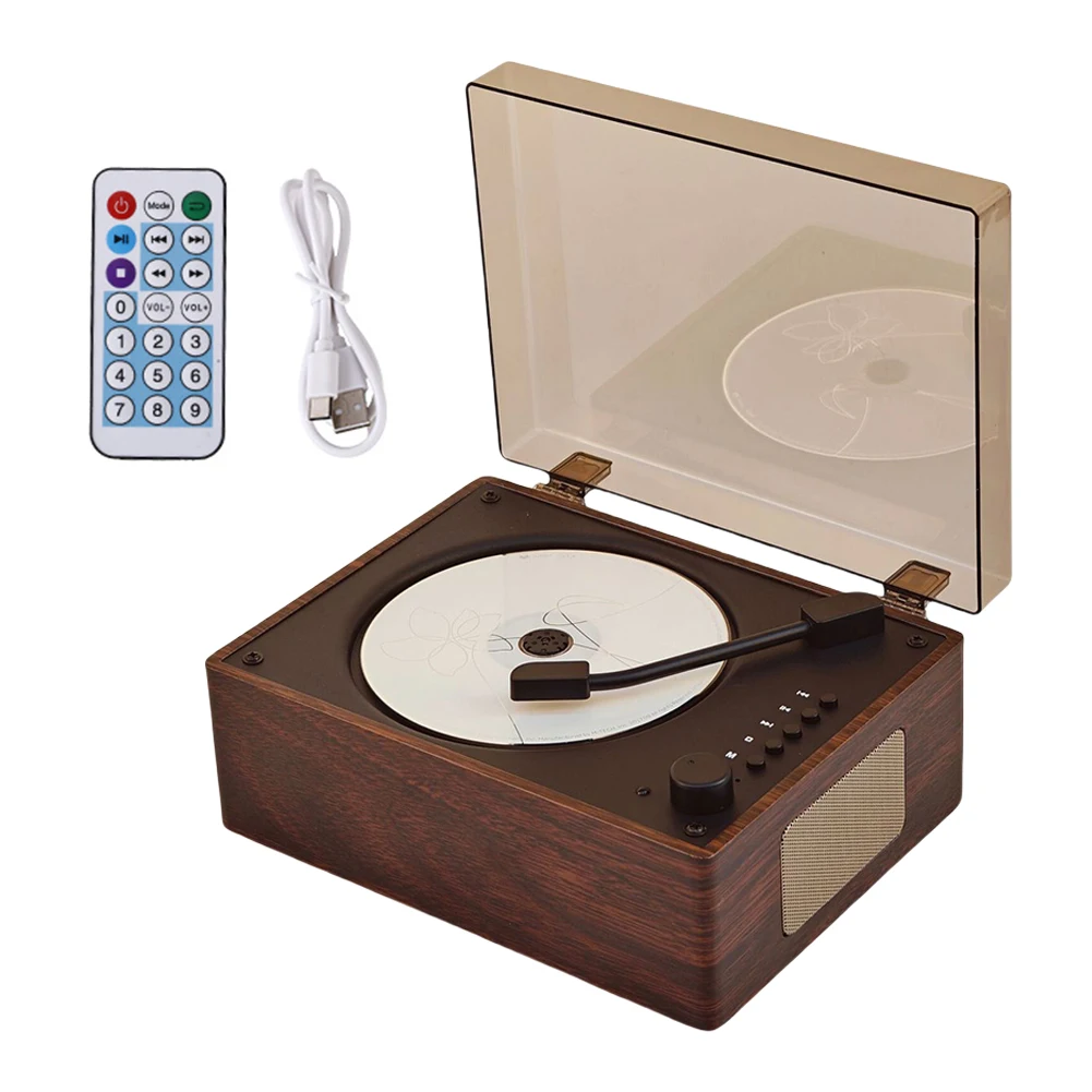 CD player Home Music Player Rechargeable Support CD BT USB 3.5mm AUX Bluetooth-Compatible 5.0 Desktop Home Decor