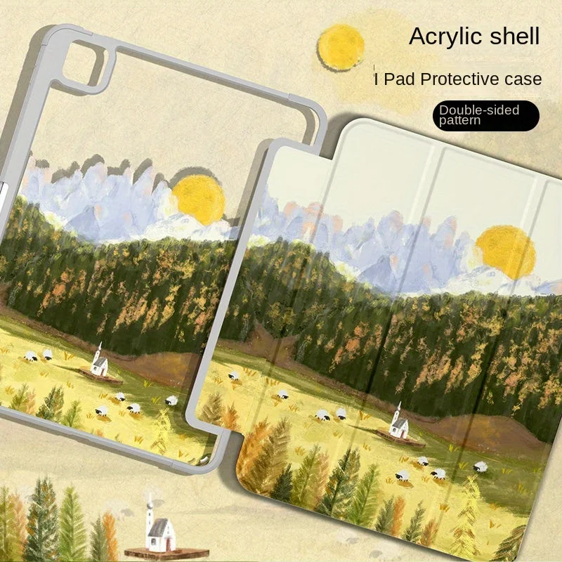 Sleek Triple Fold PU Acrylic Cover