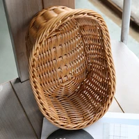 Imitation Rattan Yuanbao-Shaped Fruit Plate Creative Household Storage Baskets Picnic Snacks Sundry Baskets Dried Fruit Tray 3