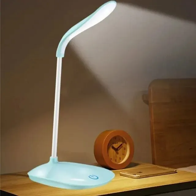 Portable LED Desk Lamp with USB Charging and Touch Dimming - Eye Protection for Room and Office Lighting