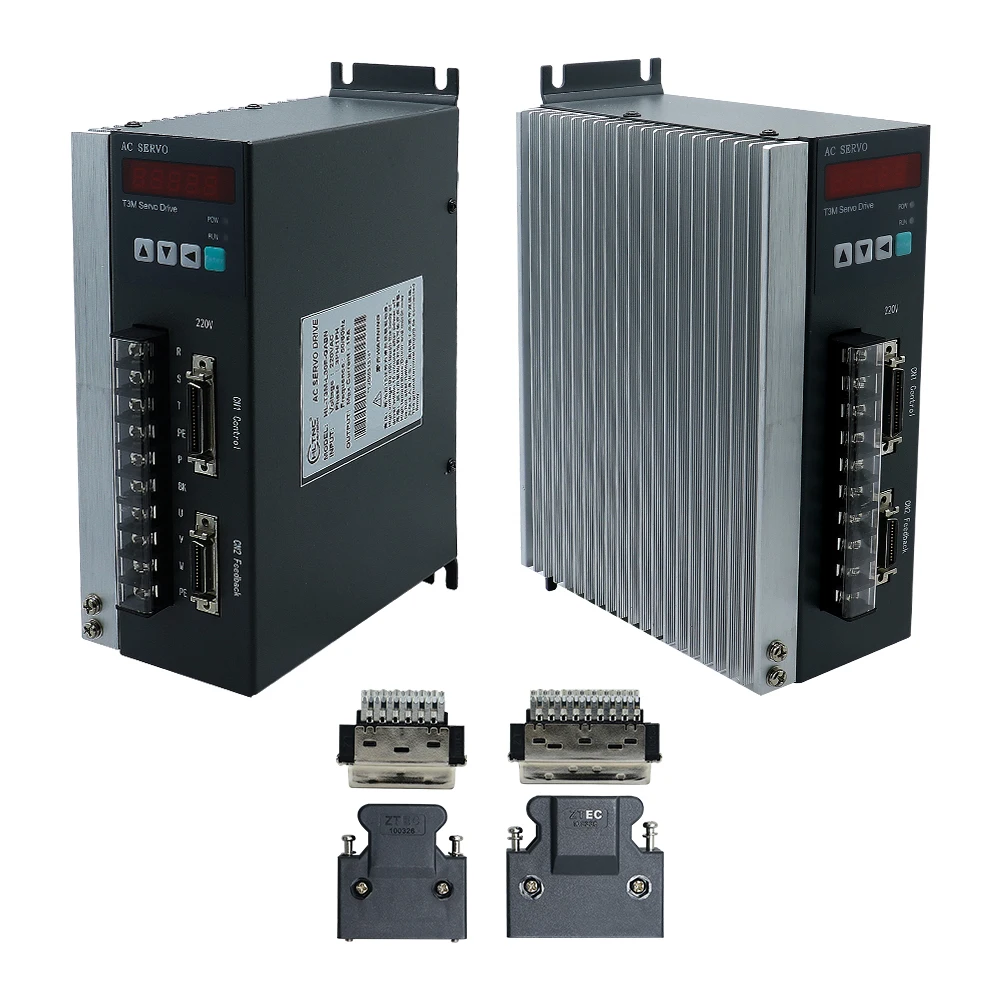 새로운 T3G-L30F 220V 50/60Hz AC 3PH/1PH 서보 모터 드라이버 15A 출력 CNC 라우터 선반 110 130 서보 엔진