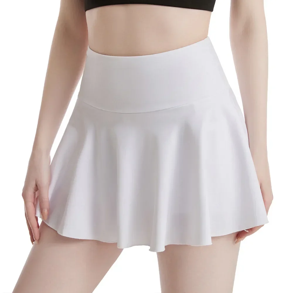 Women's Summer Sport Pleated Short Skirt High Waist Fitness Workout Yoga Shorts Quick-Drying Shorts Running Tennis