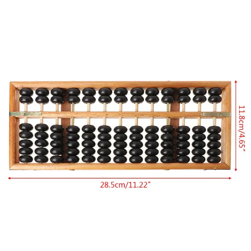 Portable Chinese 13 Digits Column Abacus Soroban Calculating Counting