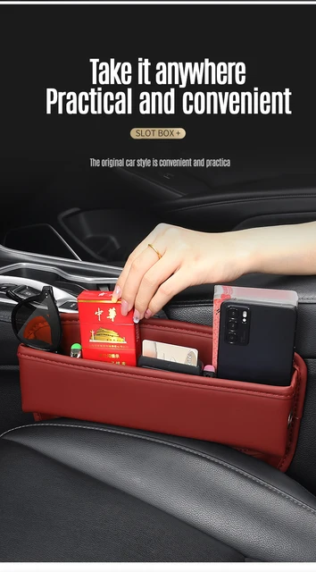 Leder Auto Sitz Spalt Lagerung Box Für Peugeot 5008 2016-2022 2023 2024  Telefon Karte Schlüssel Halter Veranstalter Tasche zubehör - AliExpress