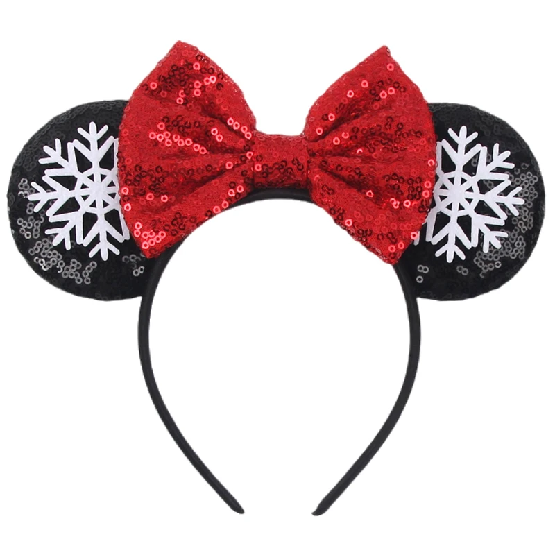 Weihnachts-Cartoon-Mausohren-Haarband für Mädchen, 3,3 Zoll, weiches Haarband mit Schleife, Festival-Party-Weihnachts-DIY-Haaraccessoires, Geschenke – Detail 21