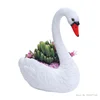 Creative Swan White Flower Pot, Animal Resin Crafts, Courtyard Balcony Garden Layout, Duck Decoration, Outdoor Decoration, 1Pc 5
