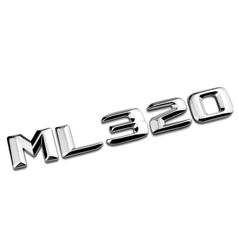 Lettere Cromate 3D Per Bagagliaio Di Un'Auto Mercedes Benz Ml320 W163 W164 Mercedes Ml 320 Cdi 4Matic Logo Emblem Badge Stickers Accessori