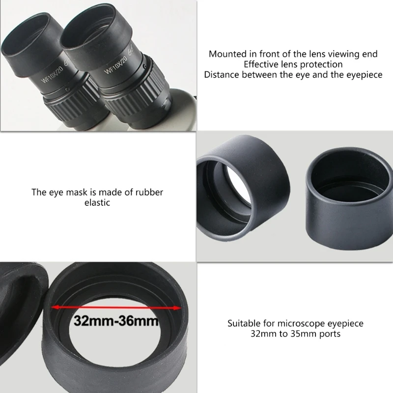 32mm-36mm-Dia. Rubber Eyepiece Eye Shield Guards Binoculars Microscope Eye Cups eye protector cups