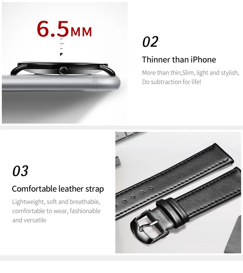 أفضل ماركة OLEVS رقيقة جدا 6.5 مللي متر الحد الأدن...