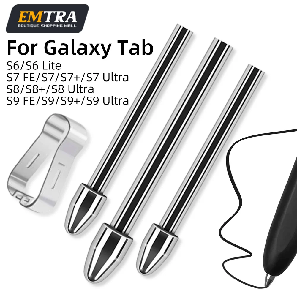 갤럭시 탭 S6/S6 Lite S7 FE/S7/S7+/S7 Ultra S8/S8+/S8 Ultra S9 FE/S9/S9+/S9 Ultra용 티타늄 금속 펜촉 교체품