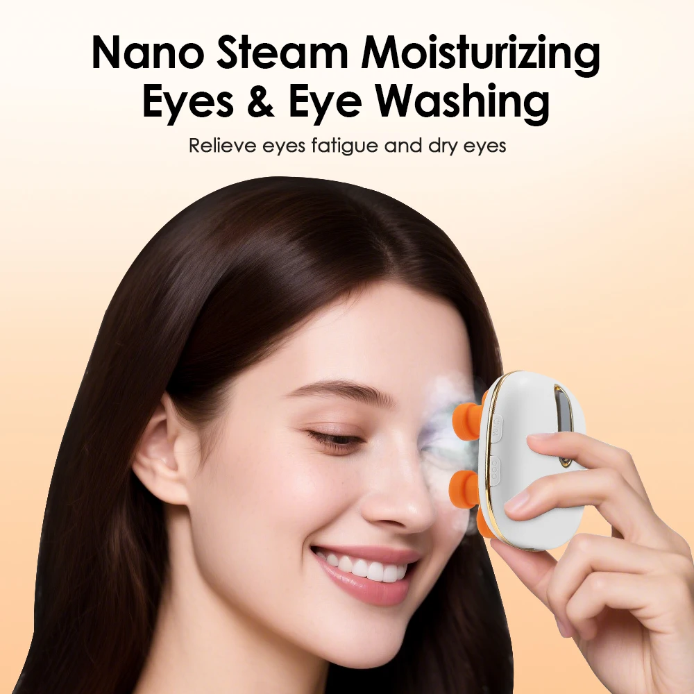 Electric Eye Massager with Vibration Eye Steamer Relieve Fatigue Dry Eyes Moisturizing Face Eye Massager Mist Nano Sprayer