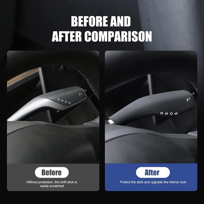 Steering Lever Cover for Tesla Model 3 Model Y Full Protection Silicone Gear Shift Cover Accessories