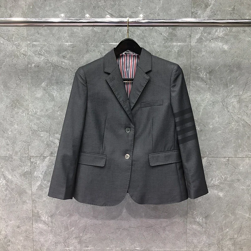 

Korean Deisnger Jackets Autunm Womoen's Jacket Fashion Brand Business Formal Blazer Medium Black 4-Bar Tailored Suiting Jackets