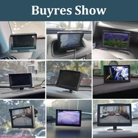 Moniteur de voiture, écran 4.3 pouces pour caméra de recul, écran LCD TFT HD numérique couleur 4.3 pouces PAL/NTSC 6